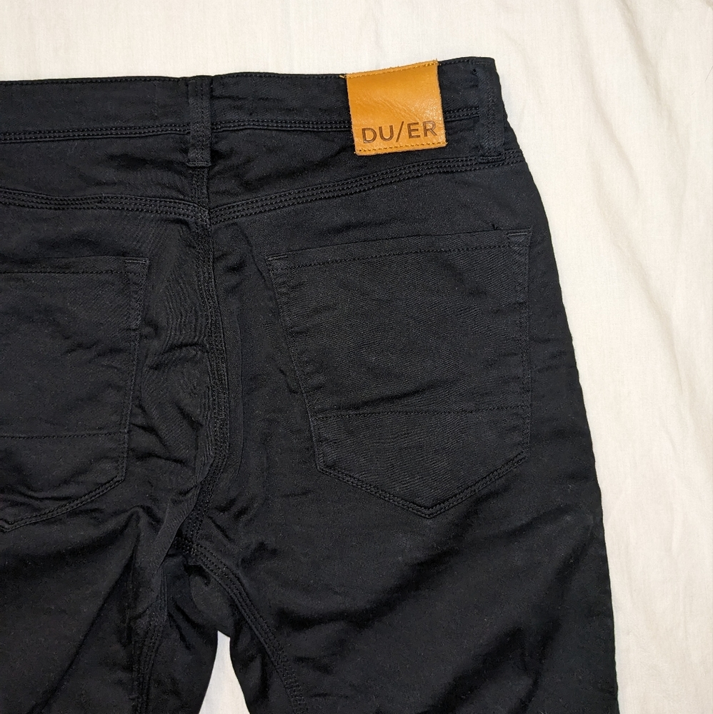 DUER Mens No Sweat Pant Slim, 30x30, Black